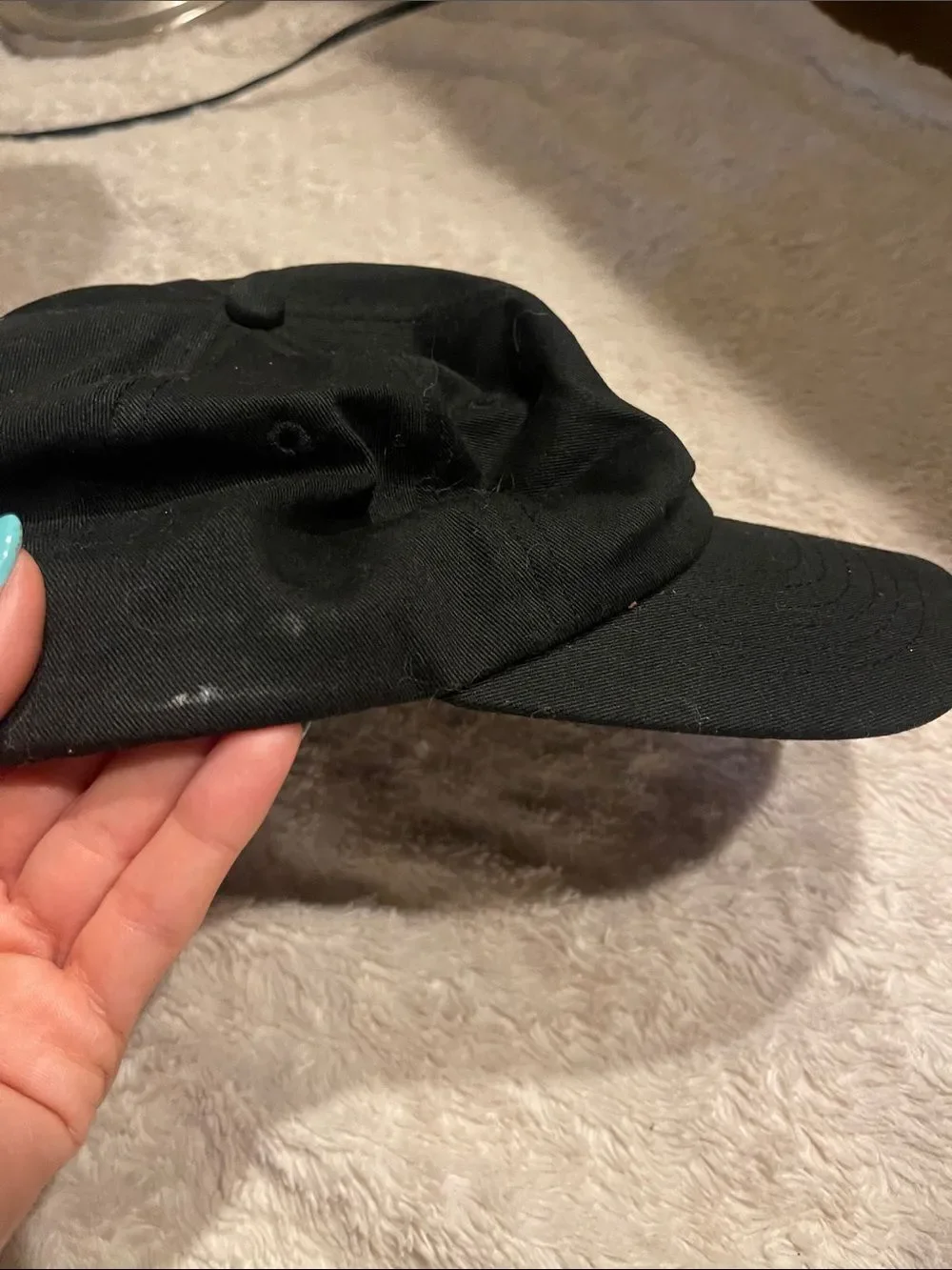 P.A.R.T.Y. Black Baseball Cap with Red Embroidered Logo